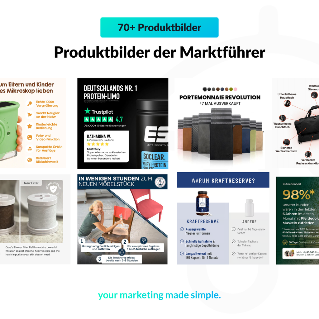 70+ Produktbilder der Marktführer